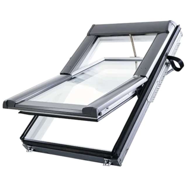 Центрально-поворотное мансардное окно Roto с электроприводом